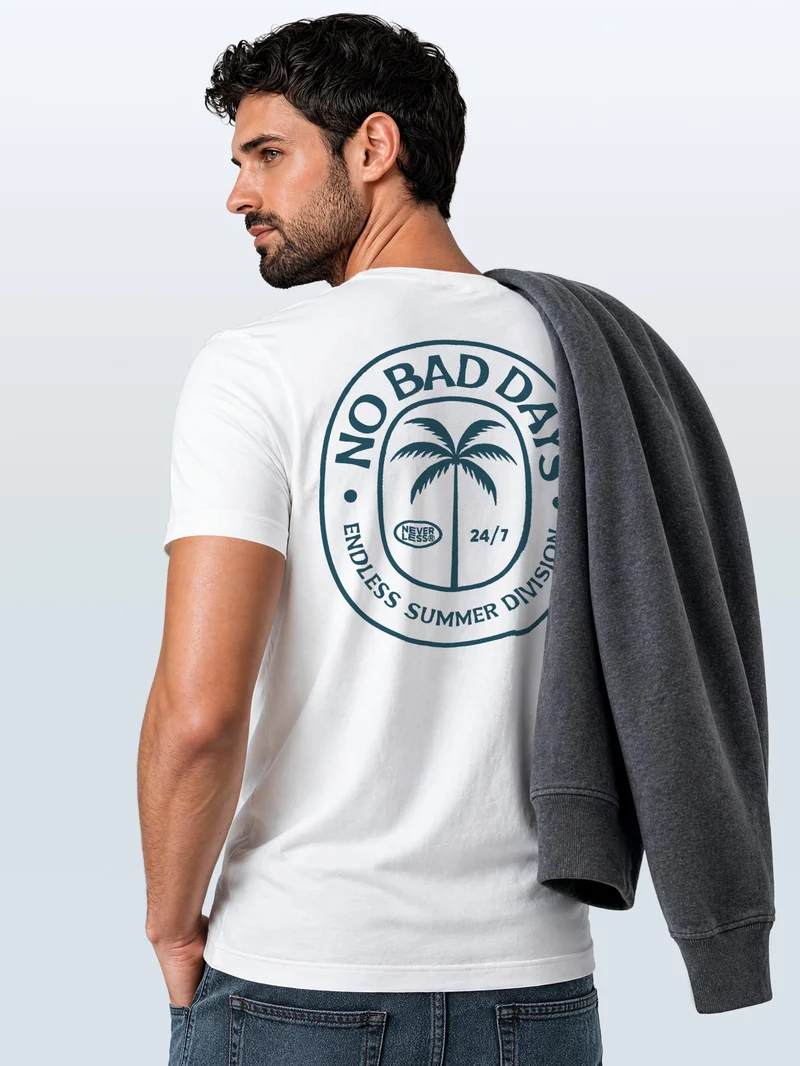 Herren T-Shirt Backprint - Design - Baumwollshirt Männer Fashion Streetstyle Slim Fit