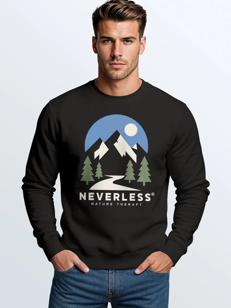 Herren Sweatshirt Nature Therapy Frontprint Regular Fit