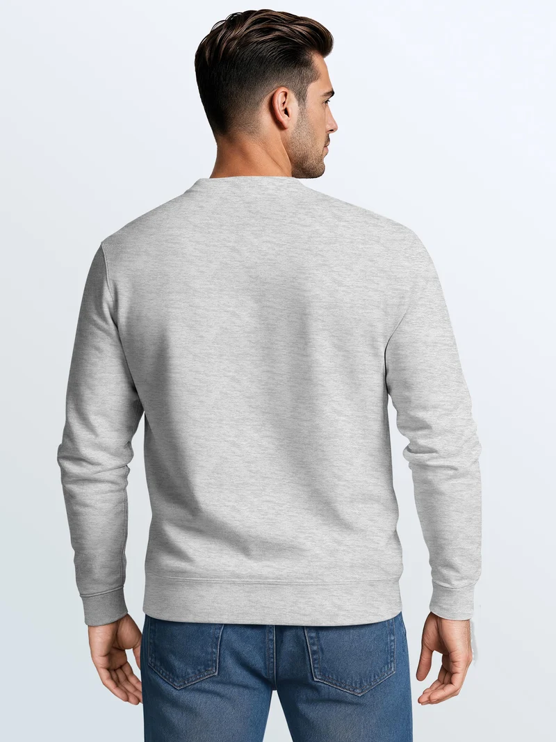 Herren Sweatshirt Mountain Sun Brustprint Regular Fit