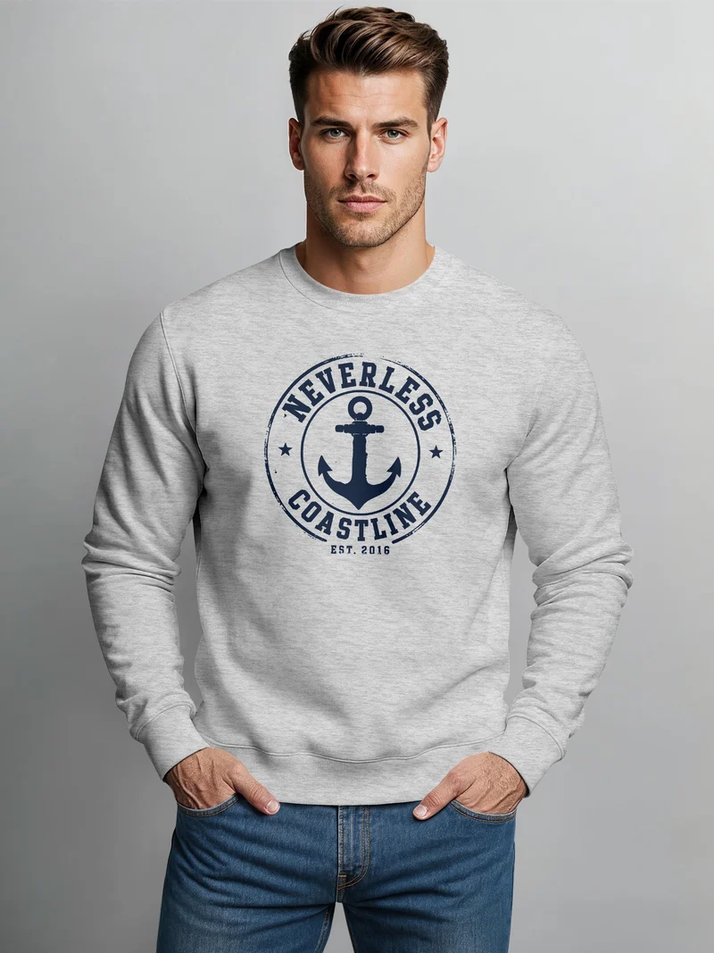 Herren Sweatshirt mit Frontprint - Coastal - Regular Fit