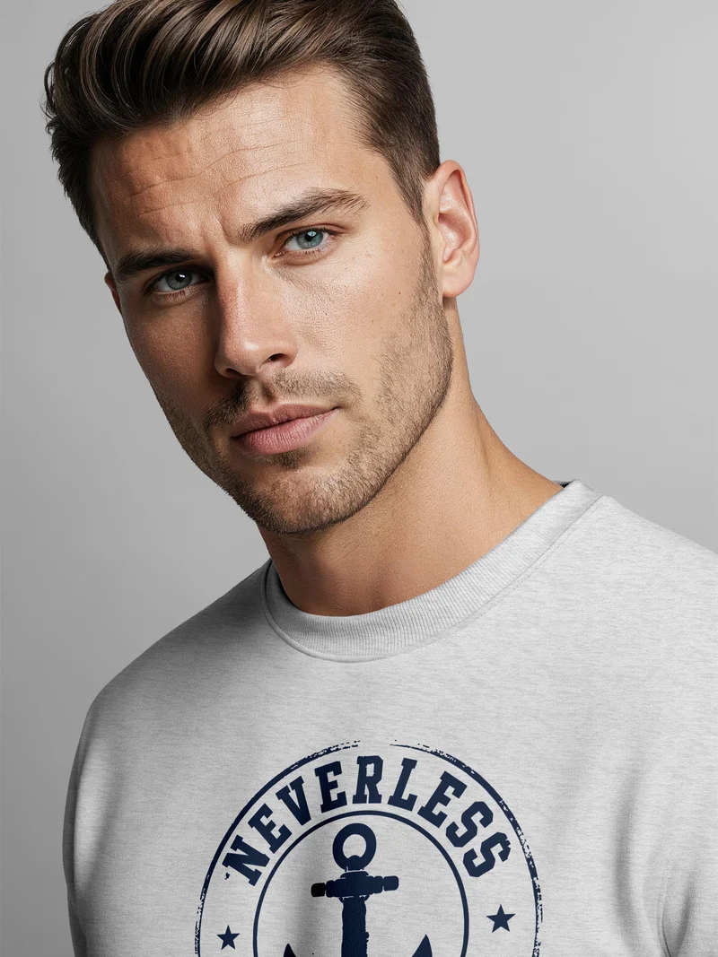 Herren Sweatshirt mit Frontprint - Coastal - Regular Fit
