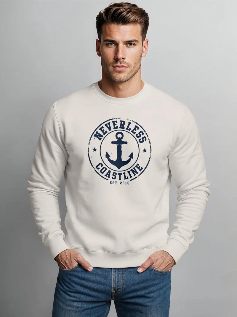 Herren Sweatshirt mit Frontprint - Coastal - Regular Fit