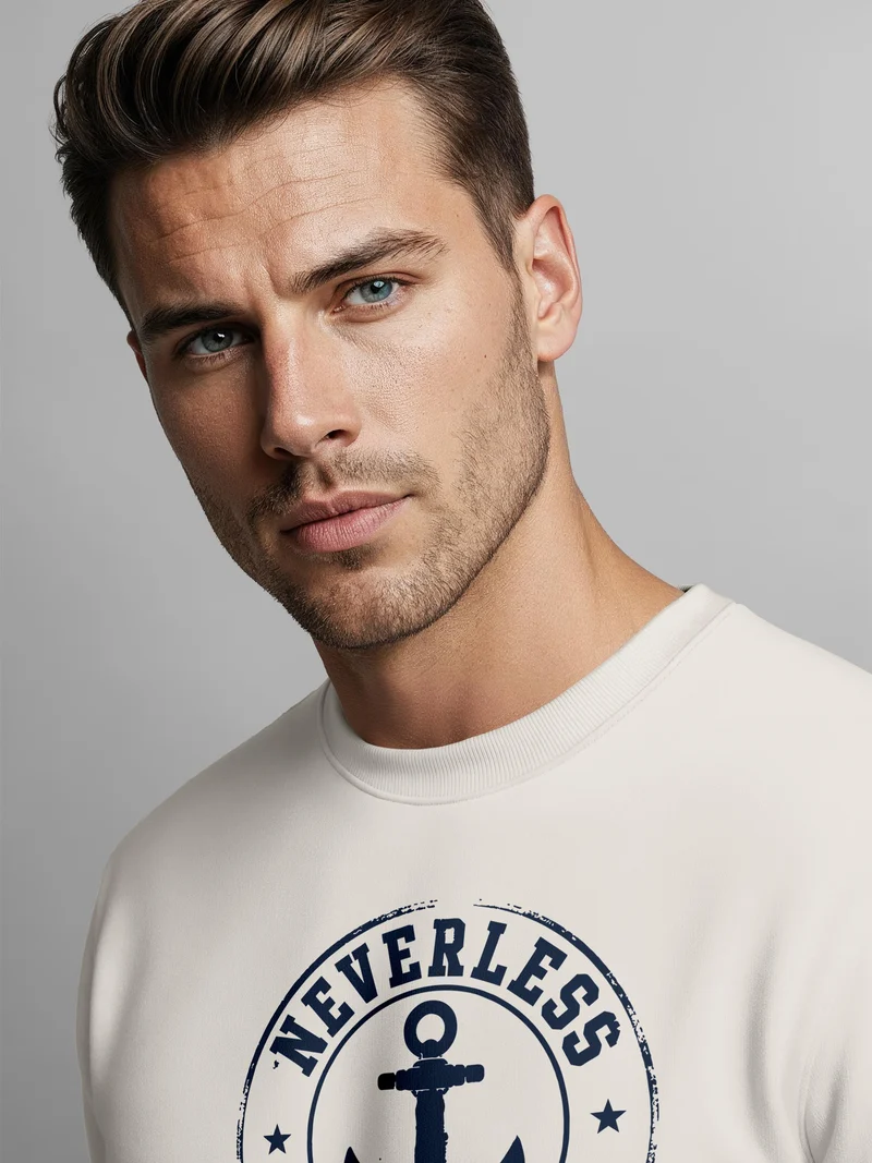 Herren Sweatshirt mit Frontprint - Coastal - Regular Fit