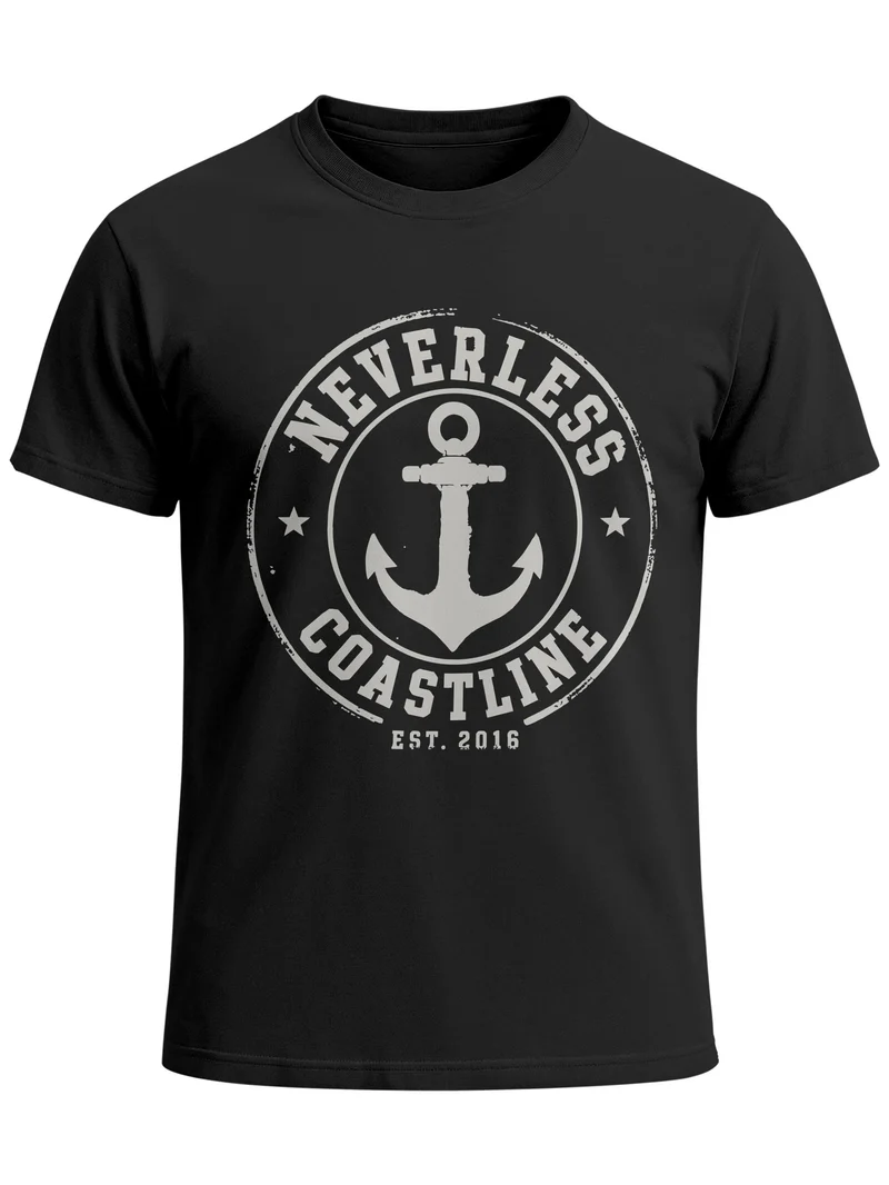 Herren T-Shirt mit Frontprint - Coastal - Slim Fit