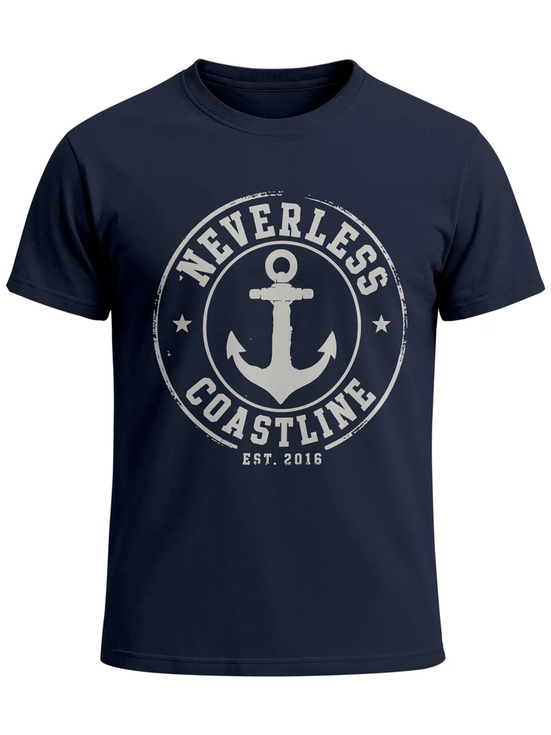 Herren T-Shirt mit Frontprint - Coastal - Slim Fit
