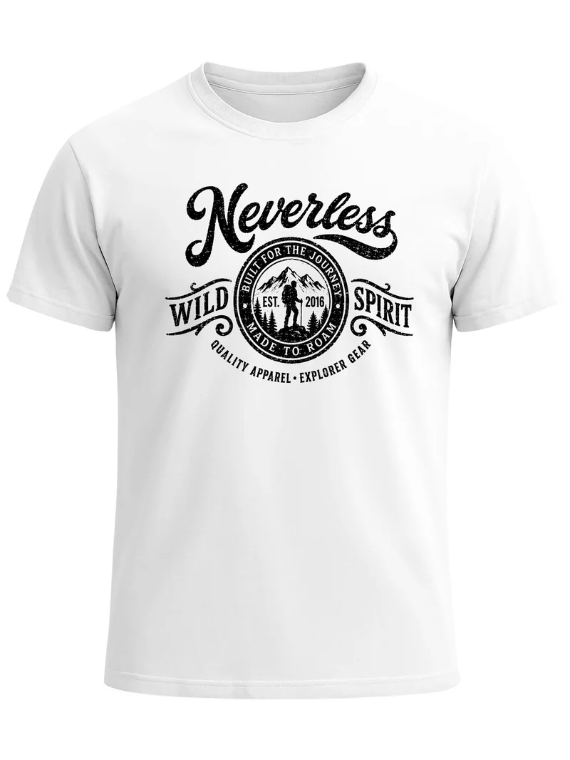 Herren T-Shirt Frontprint - Wild Spirit - Baumwollshirt Männer Fashion Streetstyle Slim Fit