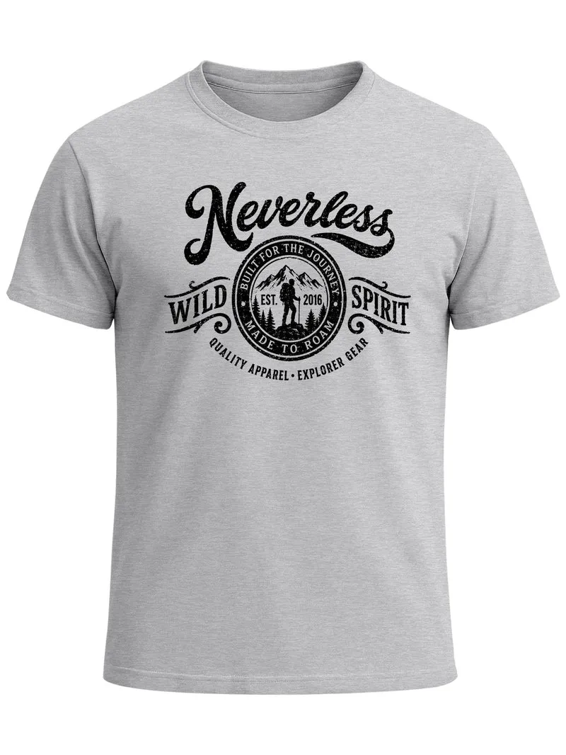 Herren T-Shirt Frontprint - Wild Spirit - Baumwollshirt Männer Fashion Streetstyle Slim Fit