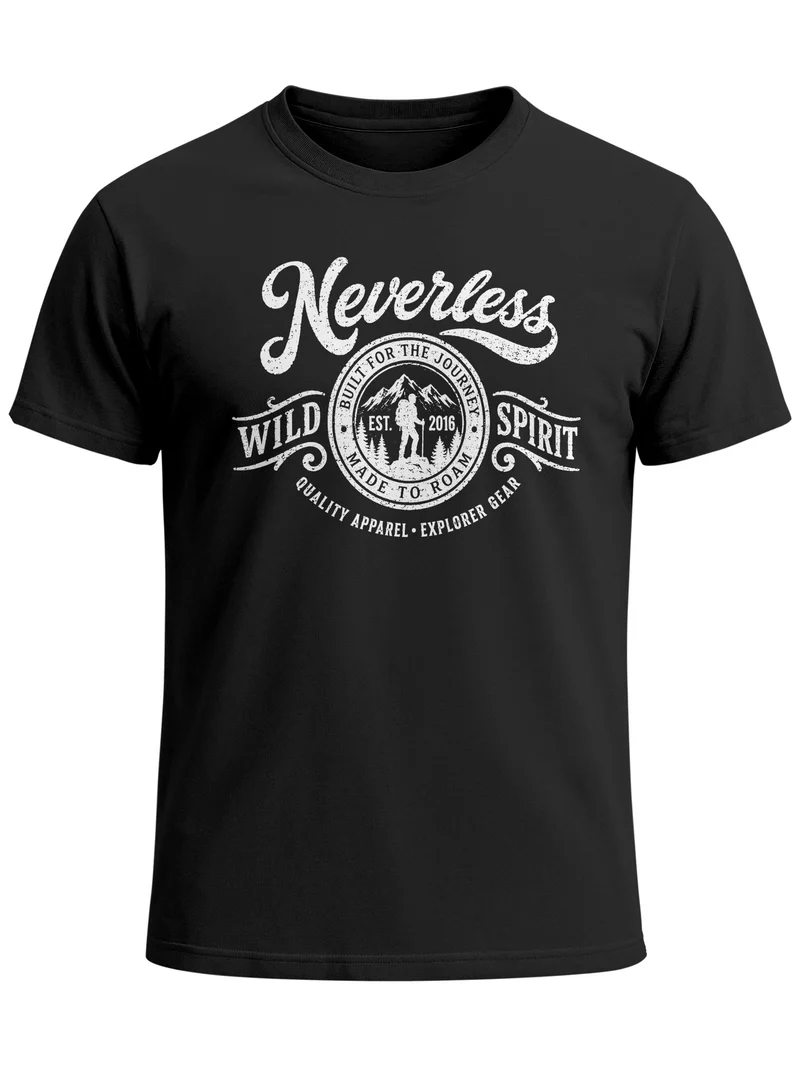 Herren T-Shirt Frontprint - Wild Spirit - Baumwollshirt Männer Fashion Streetstyle Slim Fit