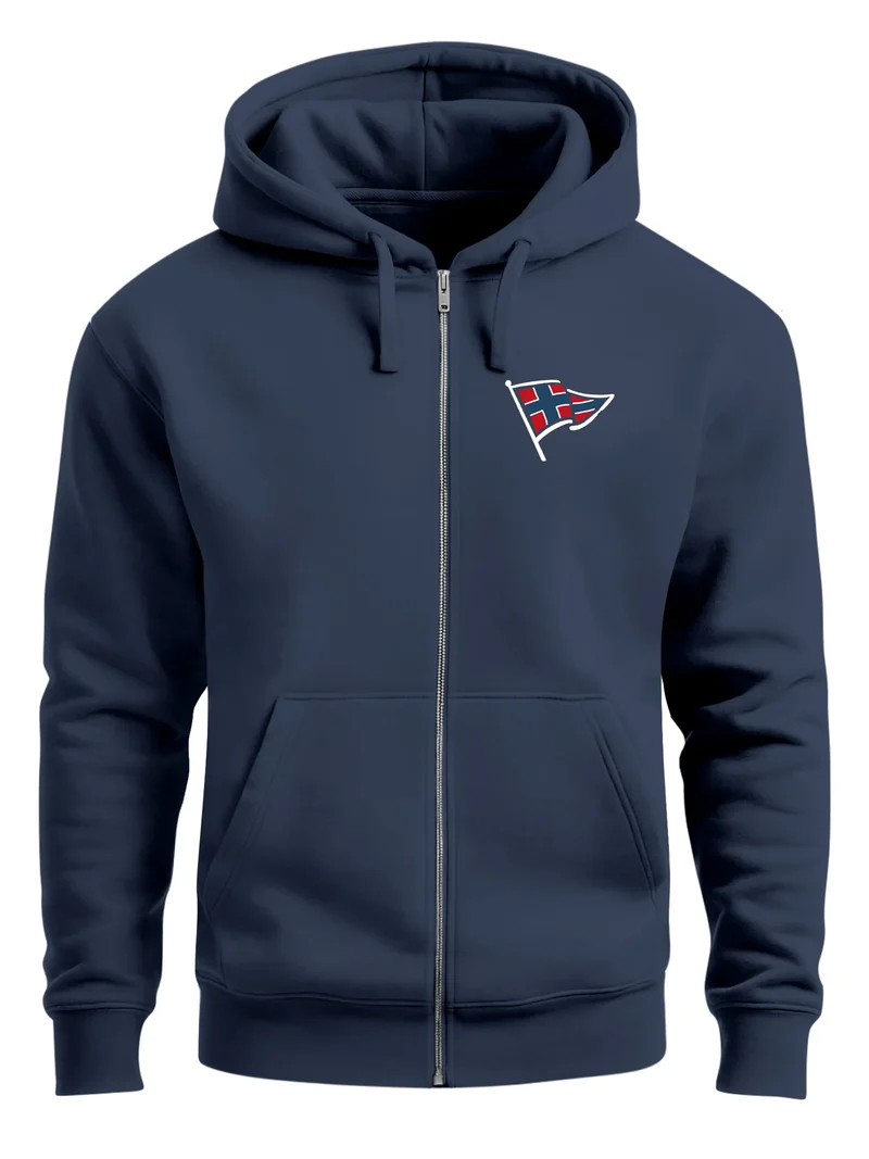 Herren Sweatjacke mit Kapuze Print Norwegen Norway Zipjacke Zip-Hoodie Männer Skandinavien Streetstyle