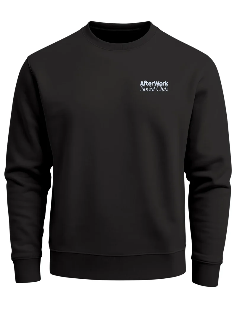 Sweatshirt Herren Pullover mit Backprint Social Club Cheers Edition Statement Fashion Streetwear mit Aufdruck