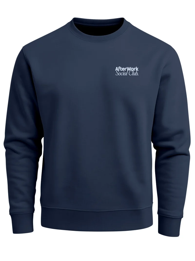 Sweatshirt Herren Pullover mit Backprint Social Club Cheers Edition Statement Fashion Streetwear mit Aufdruck
