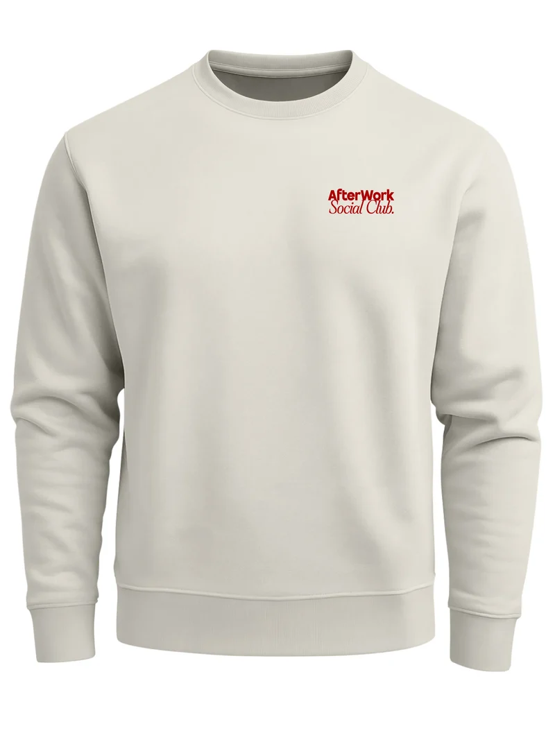 Sweatshirt Herren Pullover mit Backprint Social Club Cheers Edition Statement Fashion Streetwear mit Aufdruck