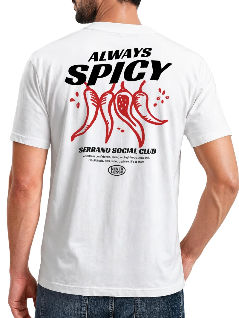 Herren T-Shirt Backprint - Design - Baumwollshirt Männer Fashion Streetstyle Slim Fit