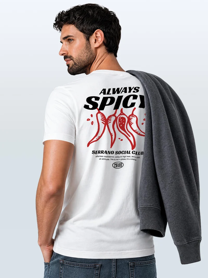 Herren T-Shirt Backprint - Design - Baumwollshirt Männer Fashion Streetstyle Slim Fit