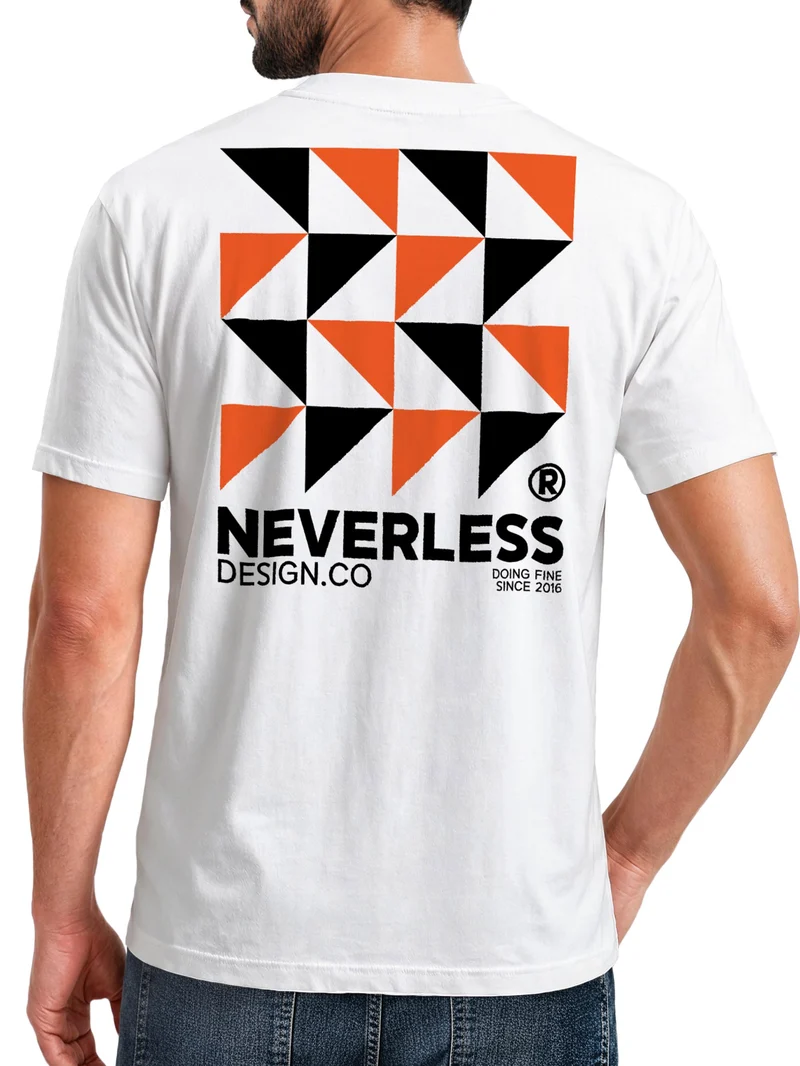 Herren T-Shirt Backprint - Design Modern Art - Baumwollshirt Männer Fashion Streetstyle Slim Fit
