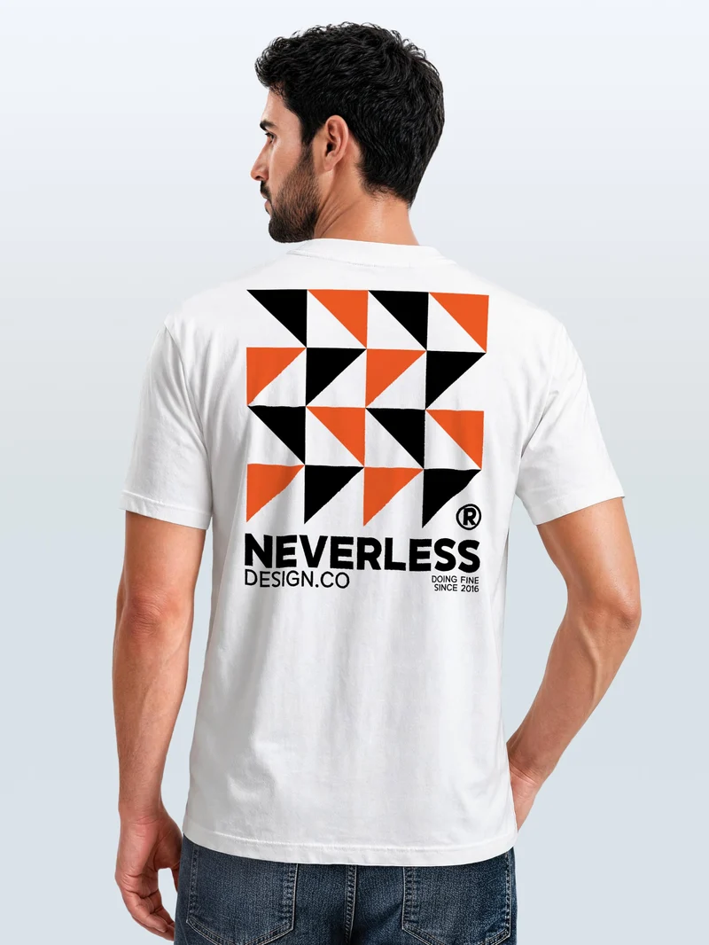 Herren T-Shirt Backprint - Design Modern Art - Baumwollshirt Männer Fashion Streetstyle Slim Fit