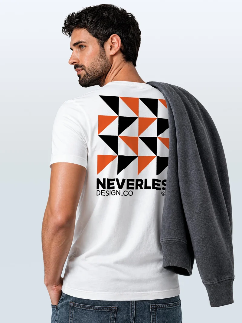 Herren T-Shirt Backprint - Design Modern Art - Baumwollshirt Männer Fashion Streetstyle Slim Fit