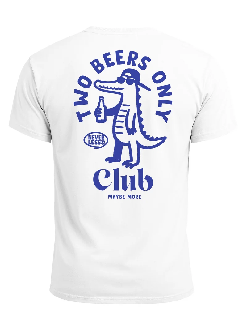 Herren T-Shirt Backprint - Design Two Beers only - Baumwollshirt Männer Fashion Streetstyle Slim Fit