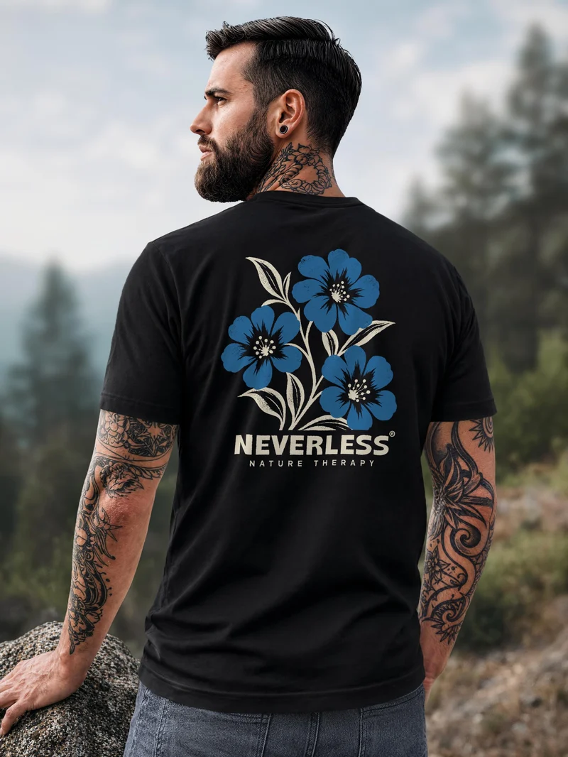 Herren T-Shirt Nature Therapy Backprint Slim Fit