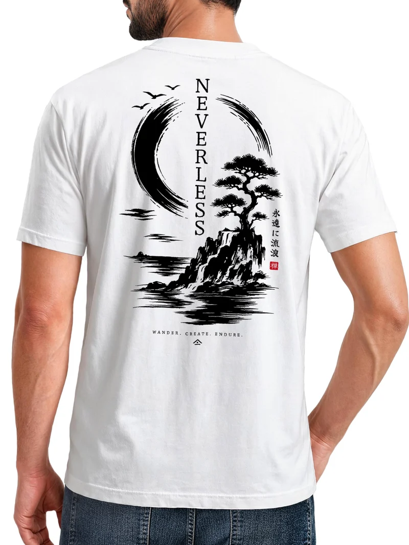 Herren T-Shirt Backprint - Design - Baumwollshirt Männer Fashion Streetstyle Slim Fit