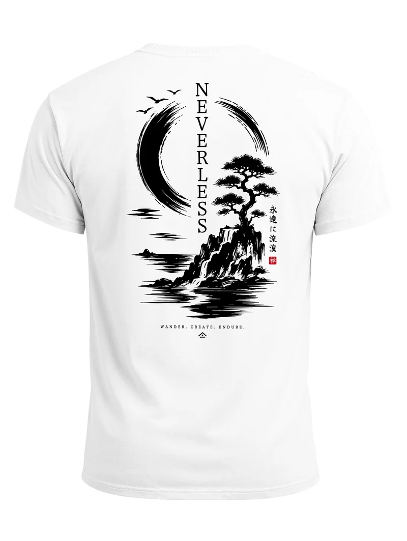 Herren T-Shirt Backprint - Design - Baumwollshirt Männer Fashion Streetstyle Slim Fit