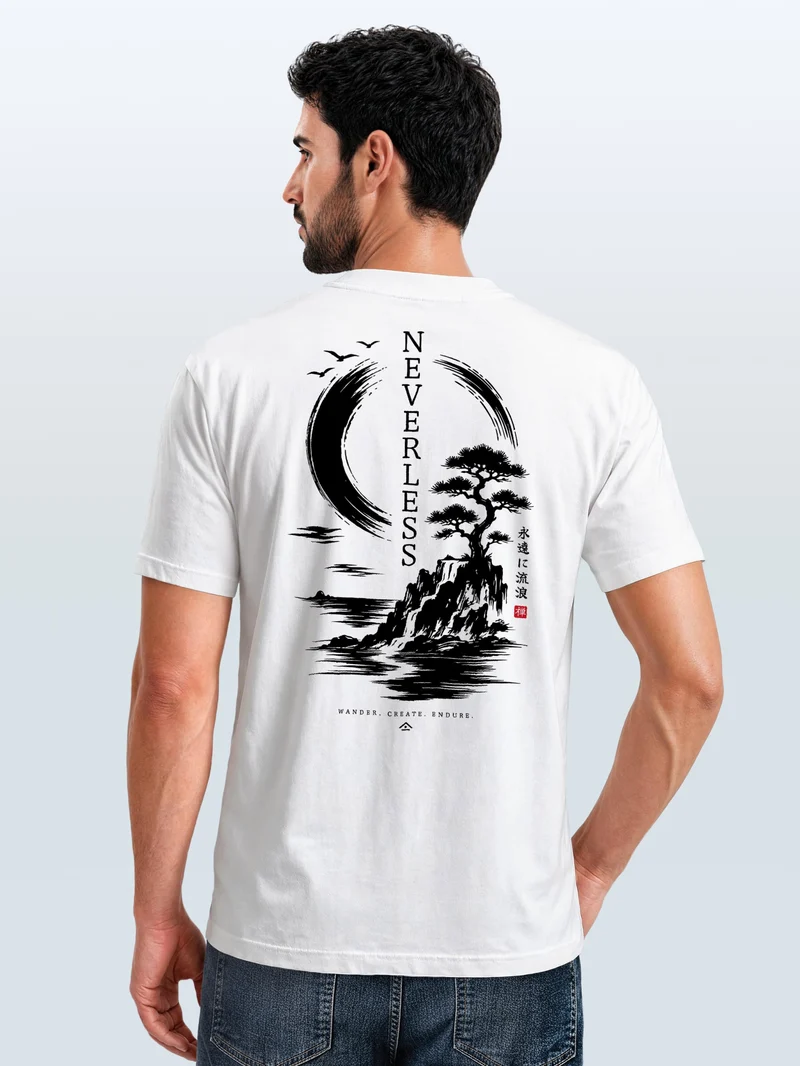 Herren T-Shirt Backprint - Design - Baumwollshirt Männer Fashion Streetstyle Slim Fit