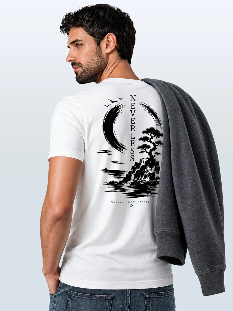 Herren T-Shirt Backprint - Design - Baumwollshirt Männer Fashion Streetstyle Slim Fit