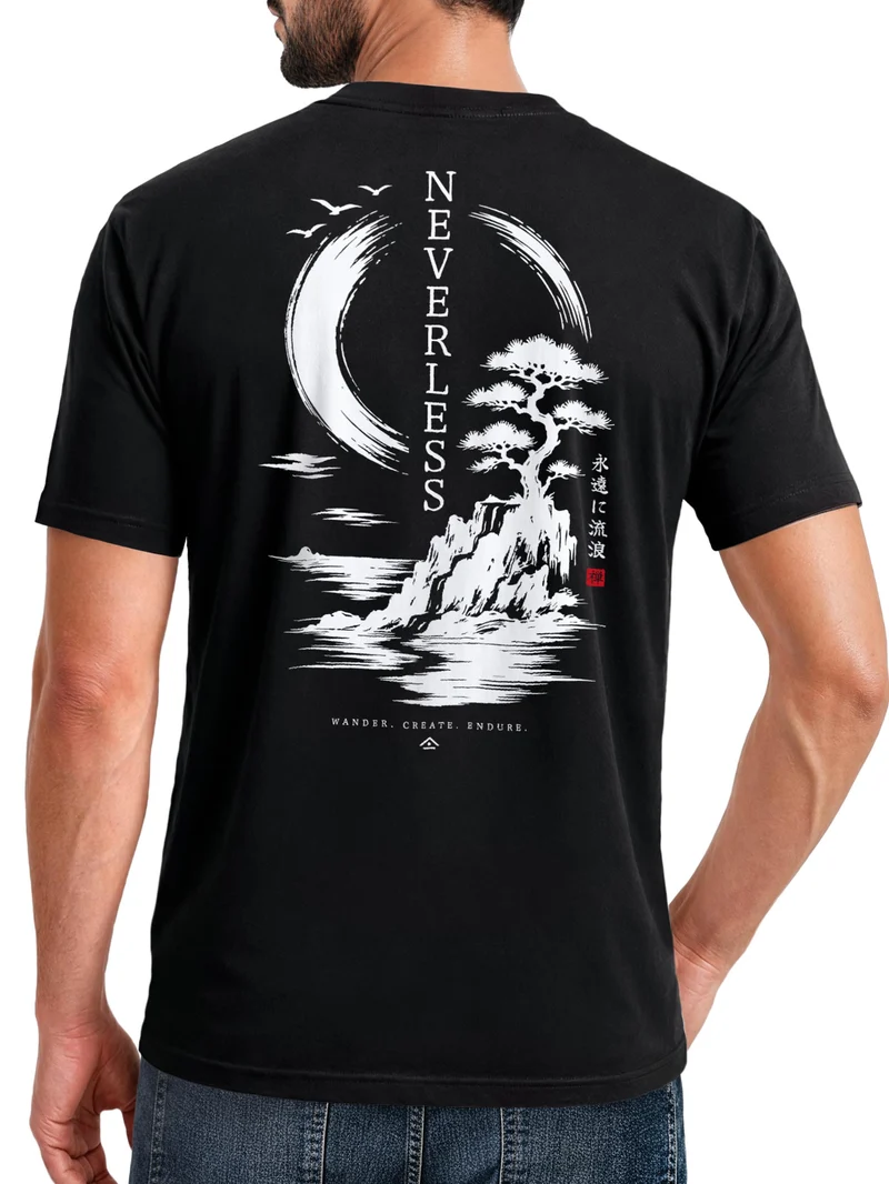Herren T-Shirt Backprint - Design - Baumwollshirt Männer Fashion Streetstyle Slim Fit