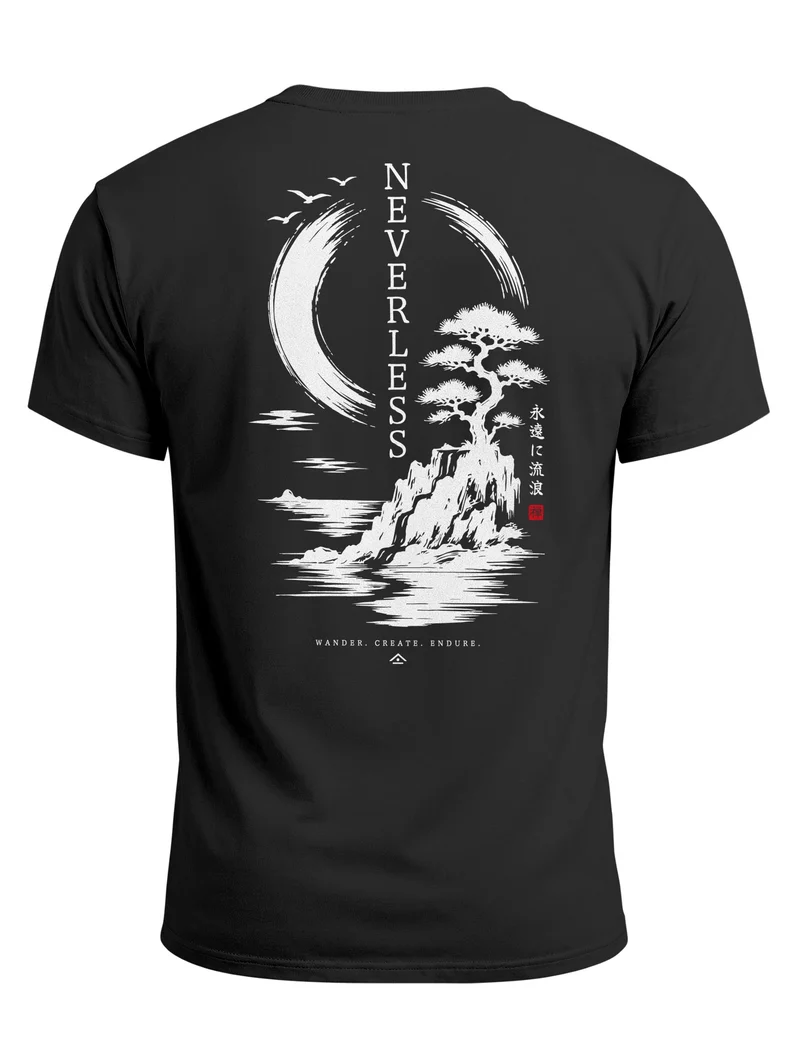 Herren T-Shirt Backprint - Design - Baumwollshirt Männer Fashion Streetstyle Slim Fit