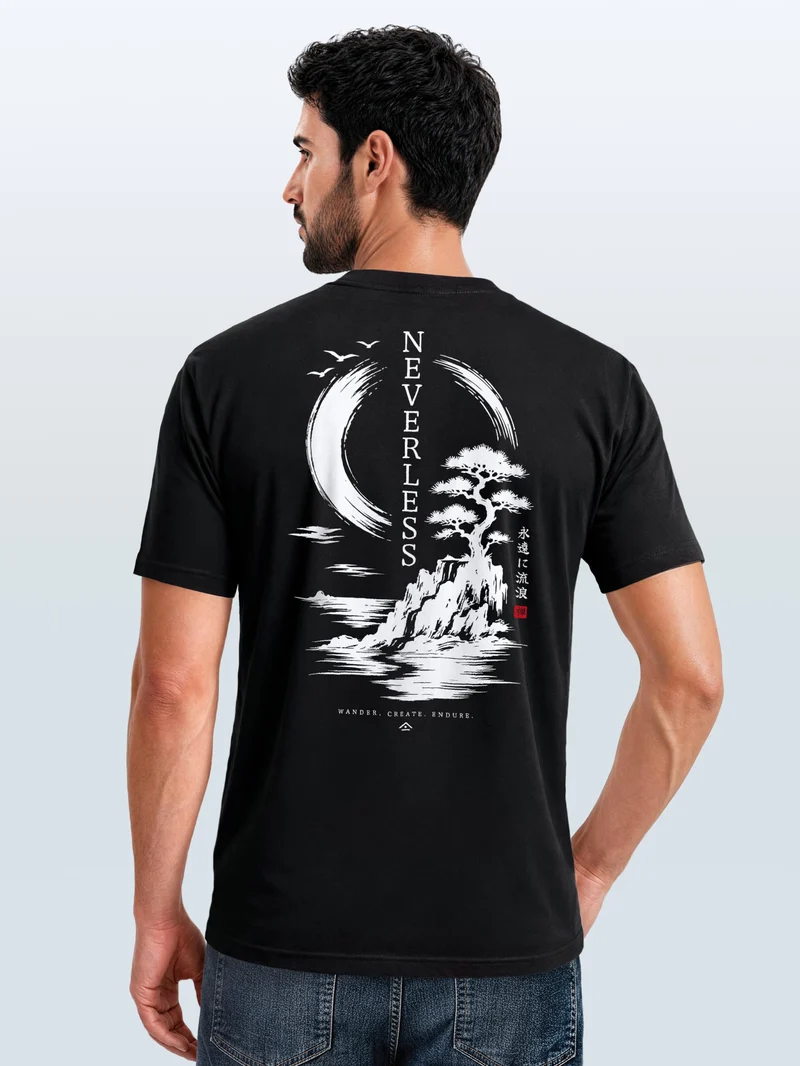 Herren T-Shirt Backprint - Design - Baumwollshirt Männer Fashion Streetstyle Slim Fit