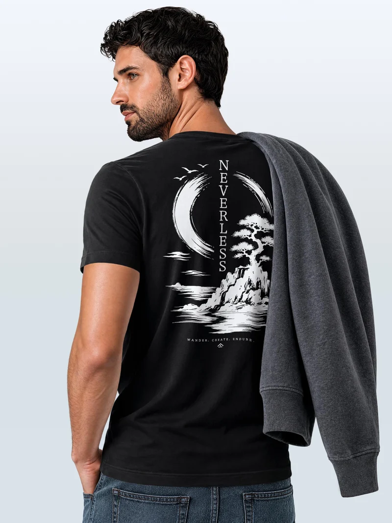 Herren T-Shirt Backprint - Design - Baumwollshirt Männer Fashion Streetstyle Slim Fit