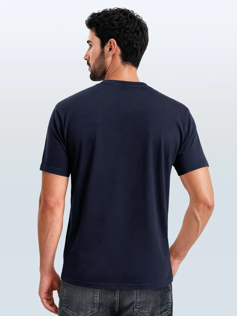 Herren T-Shirt Frontprint - oktopus Beanie - Baumwollshirt Männer Fashion Streetstyle Slim Fit