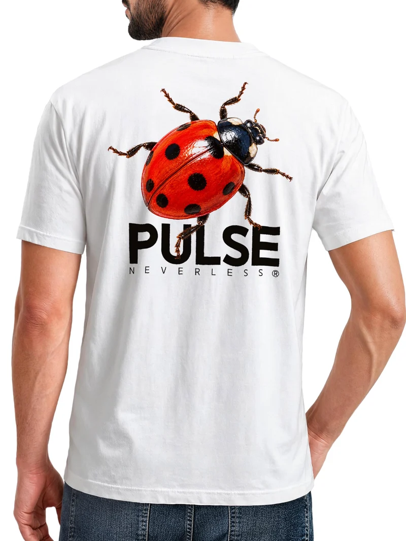 Herren T-Shirt Backprint - Ladybird - Printshirt Baumwolle Slim Fit