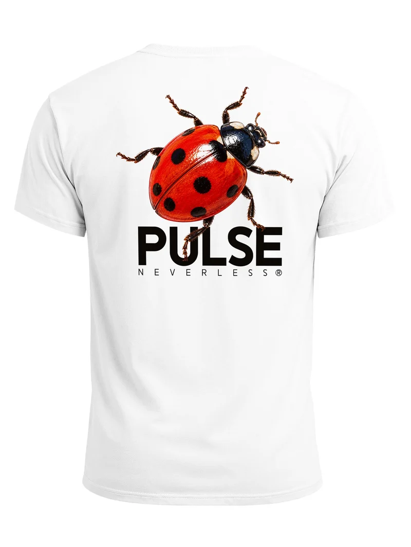 Herren T-Shirt Backprint - Ladybird - Printshirt Baumwolle Slim Fit