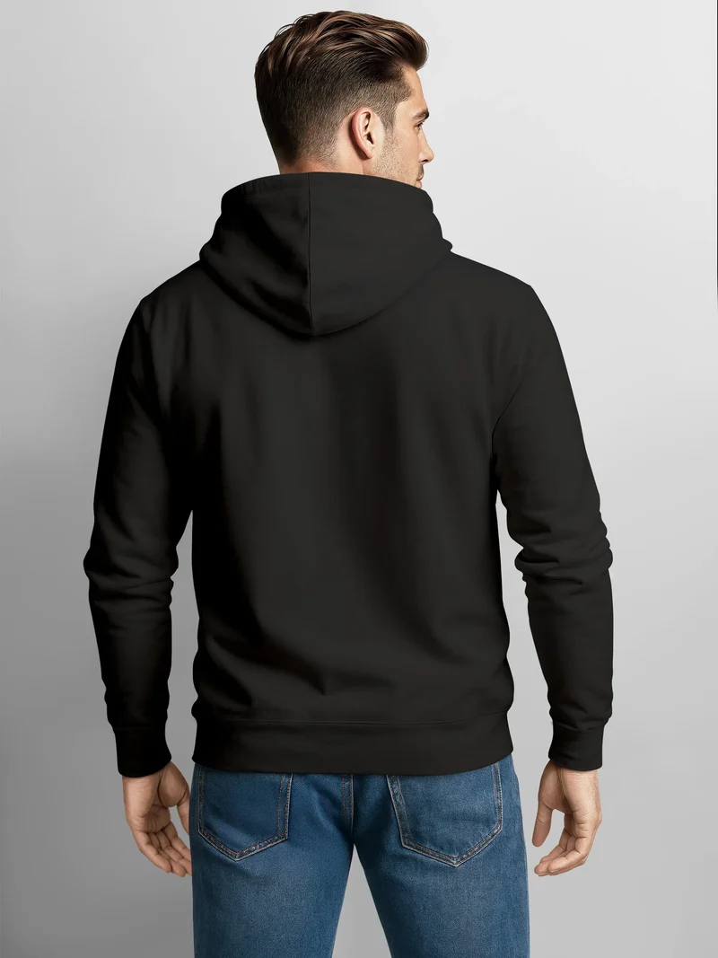 Herren Sweatjacke mit Kapuze Tiger Brust-Logo Aufdruck Zipjacke Zip-Hoodie Männer Fashion Streetstyle