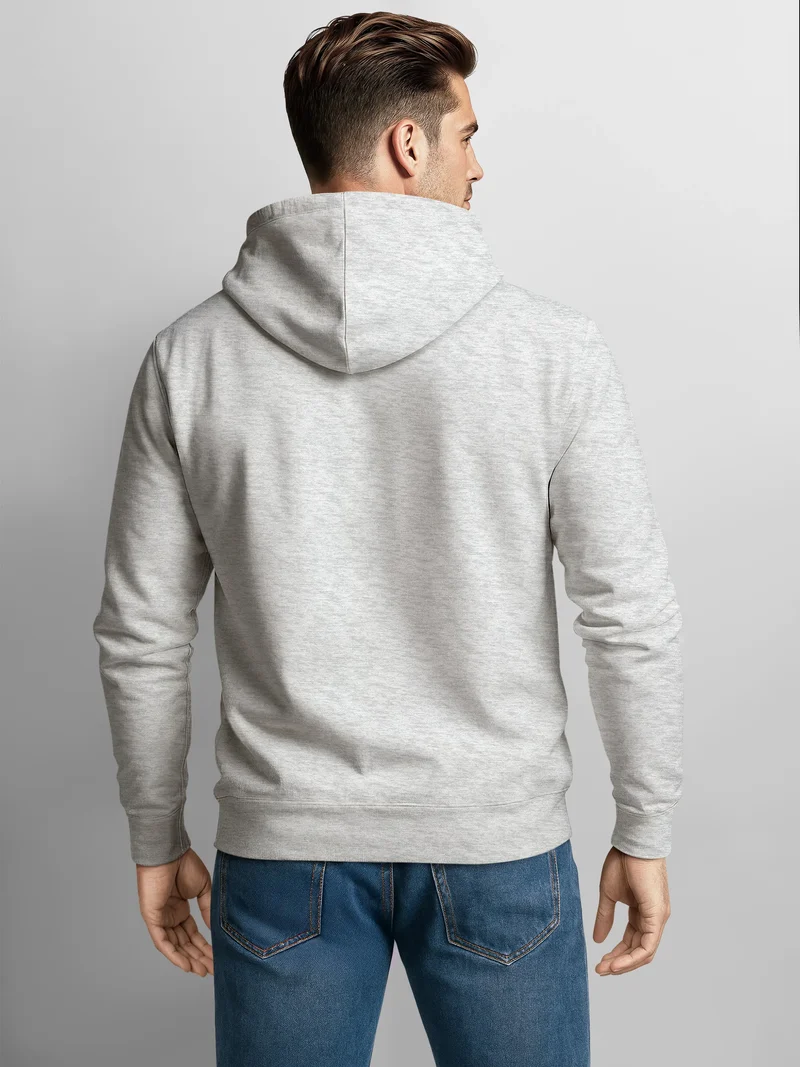 Herren Sweatjacke mit Kapuze Print Bäume Logo Sweatshirt Zipjacke Zip-Hoodie Männer Fashion Streetstyle