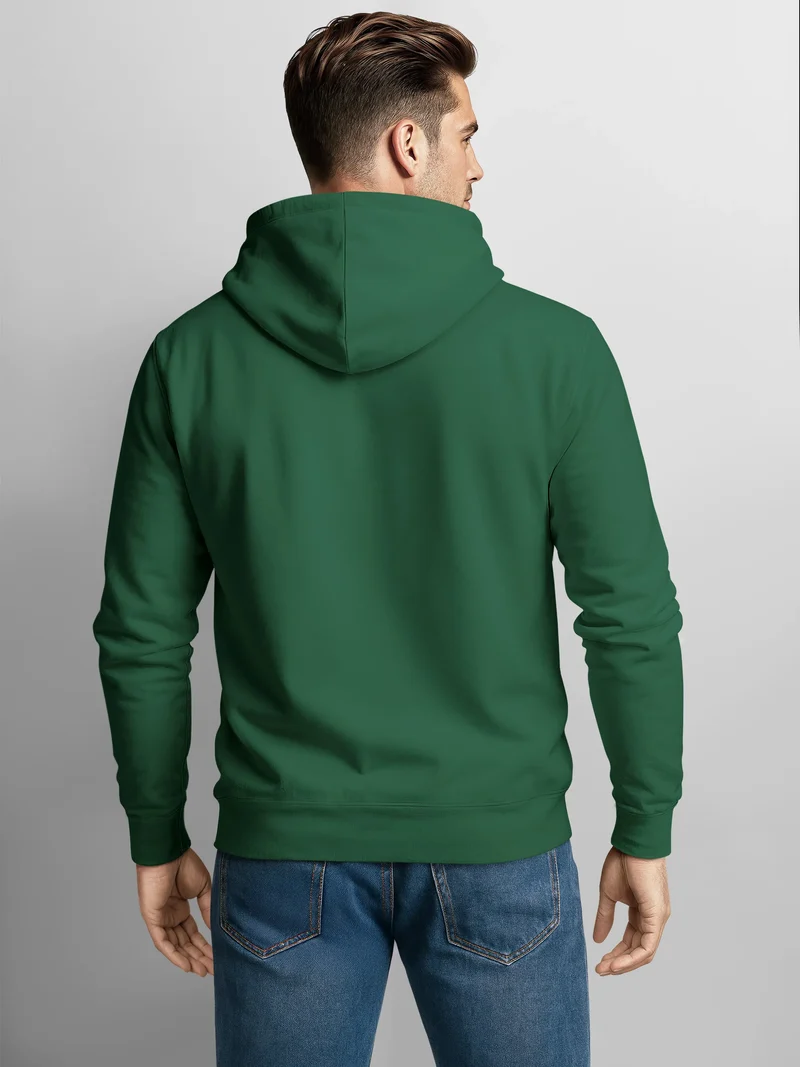 Herren Sweatjacke mit Kapuze Print Bäume Logo Sweatshirt Zipjacke Zip-Hoodie Männer Fashion Streetstyle