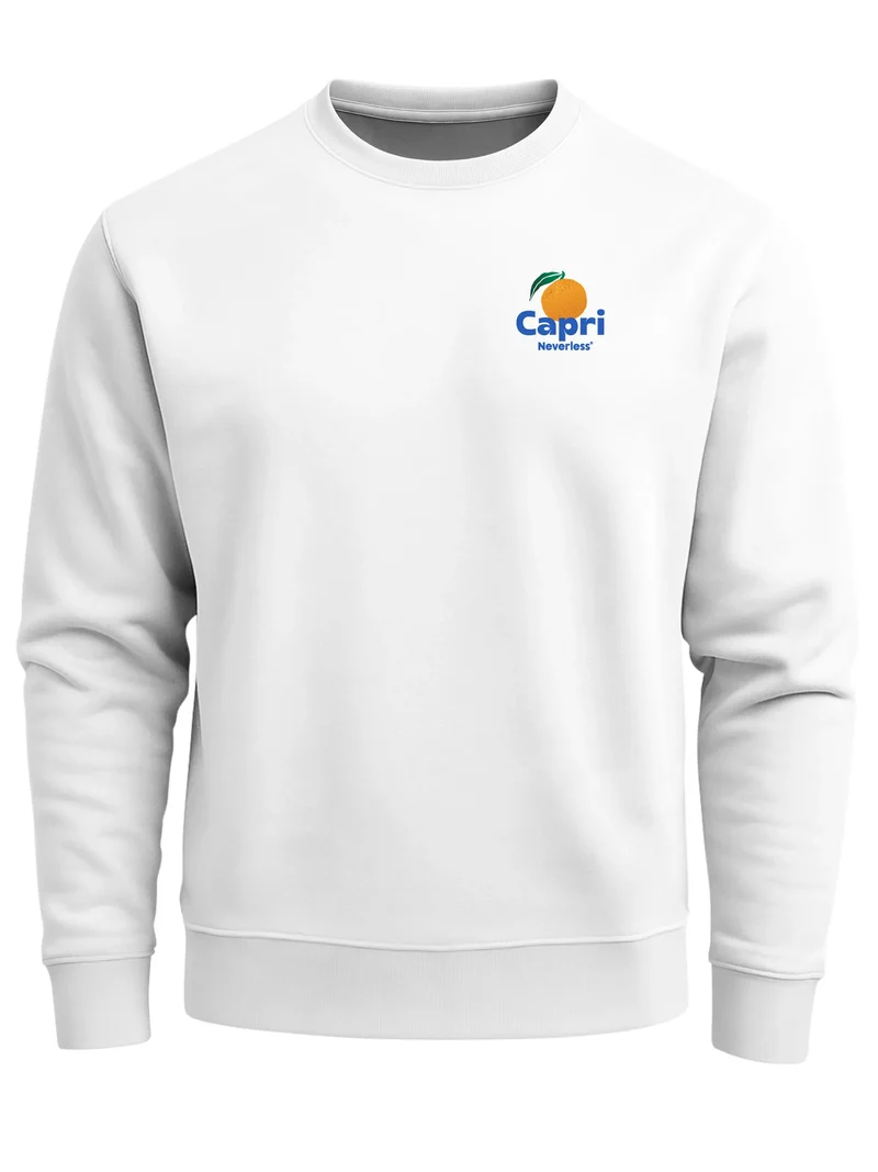 Sweatshirt Herren Pullover mit Backprint mit Orangen Design Italian Summer Streetwear Fashion Streetwear