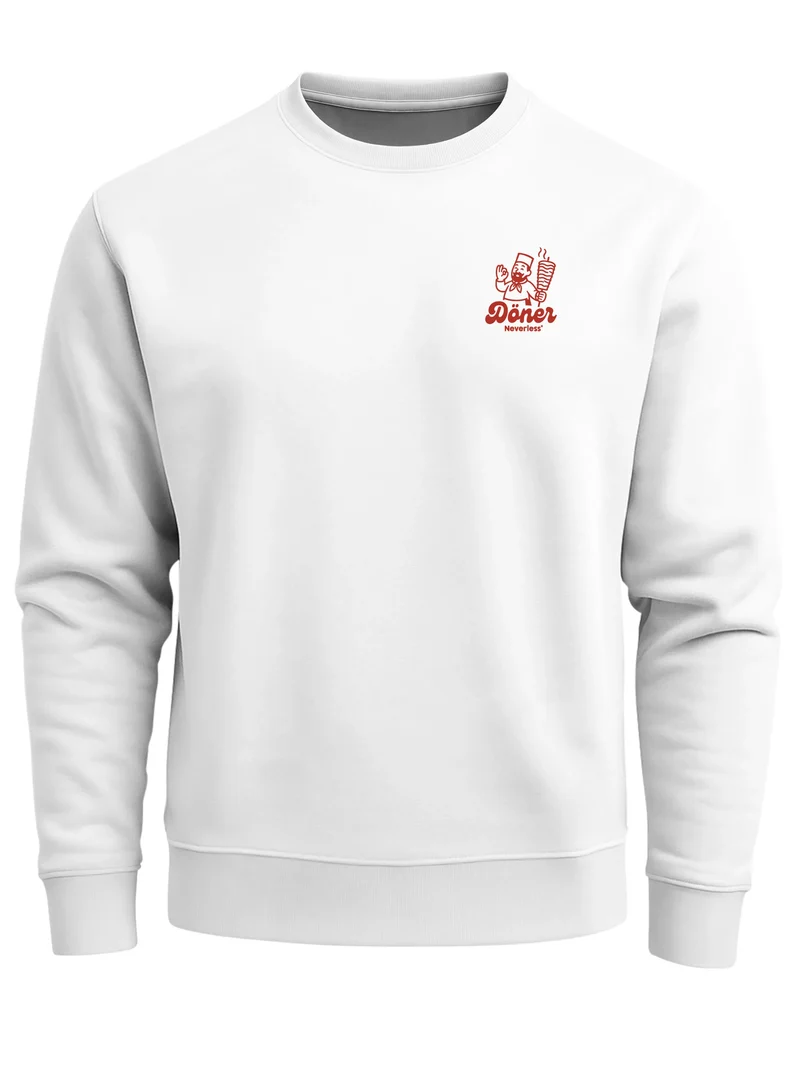 Sweatshirt Herren Pullover mit Backprint Döner Spezial Fun & Food Print Fashion Streetwear