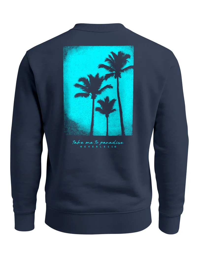 Sweatshirt Herren Pullover mit Backprint Take Me to Paradise Design Summer Vibes Streetwear Fashion Streetwear