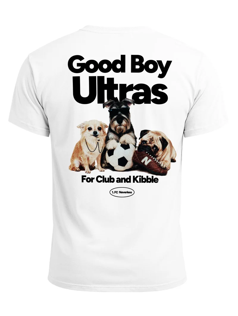 Herren T-Shirt Backprint - Design Good Boy Ultras - Baumwollshirt Männer Fashion Streetstyle Slim Fit