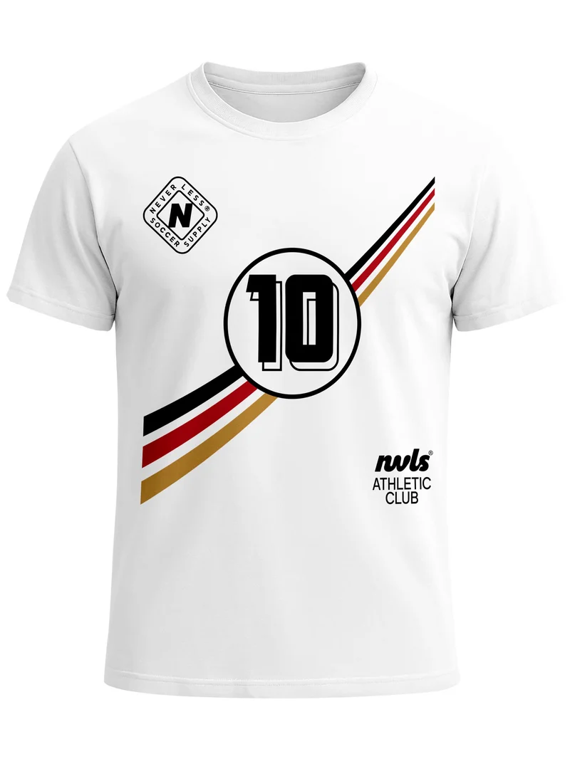 Herren T-Shirt Frontprint - Fussball Design German Trikot - Baumwollshirt Männer Fashion Streetstyle Slim Fit