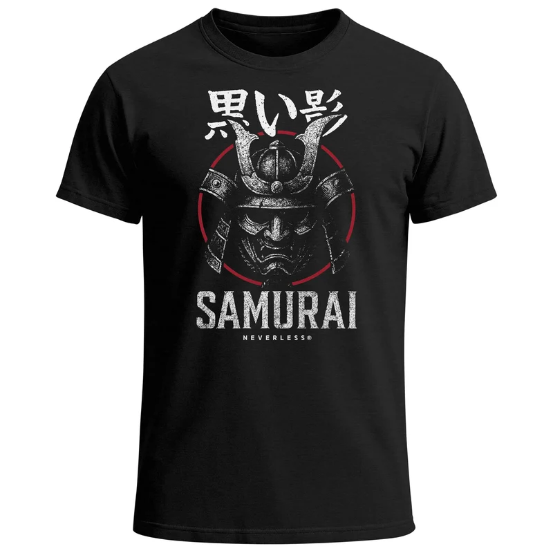 Herren T-Shirt Samurai Japan Schriftzeichen Asian Style Grafikshirt Printshirt Fashion Streetstyle