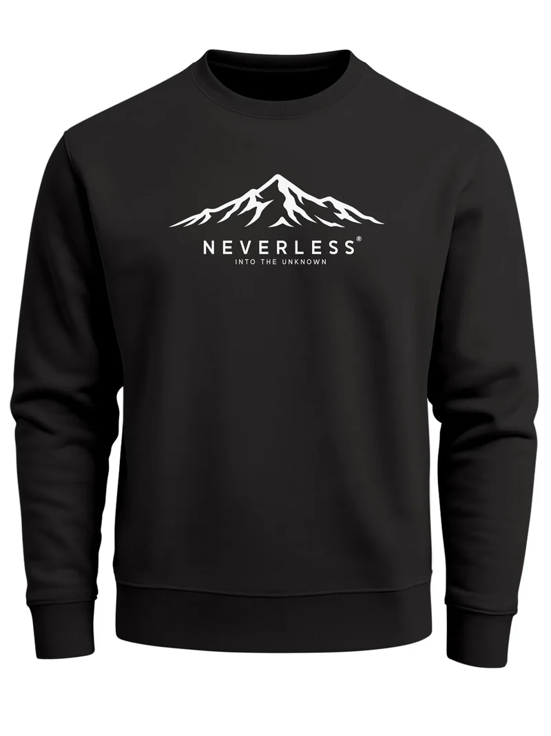 Sweatshirt Herren Frontprint Berge Adventure Natur Grafik Print Pullover mit Print Fashion Streetwear