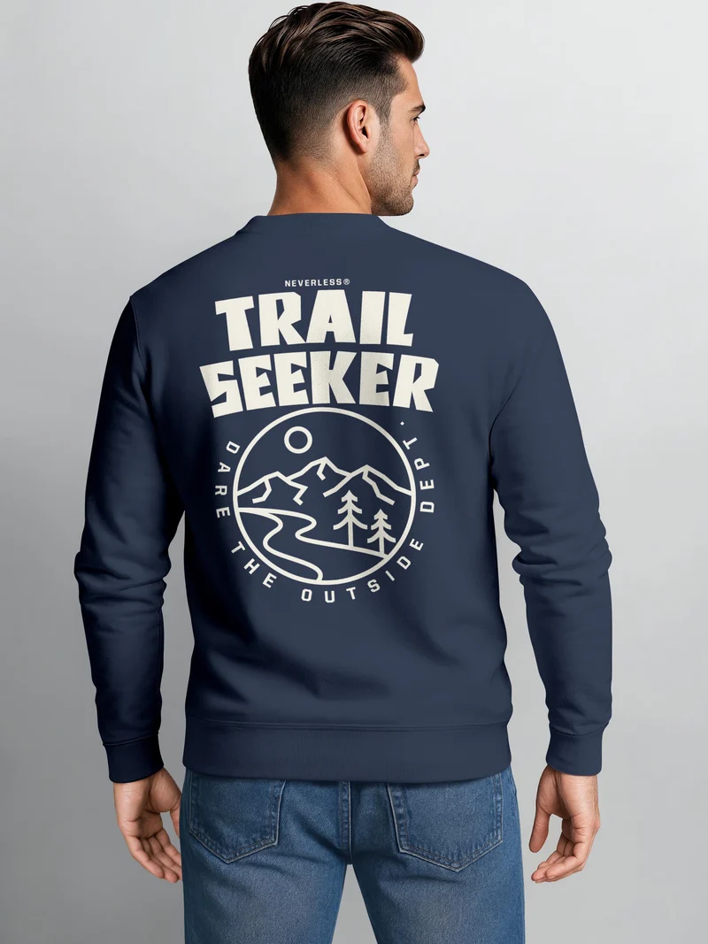 Herren Sweatshirt Trail Seeker Backprint Regular Fit