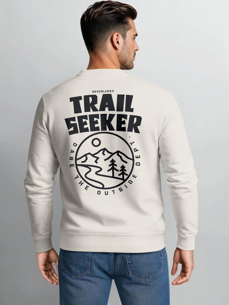 Herren Sweatshirt Trail Seeker Backprint Regular Fit