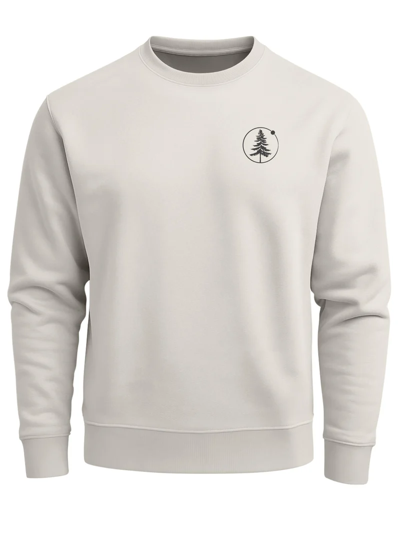 Herren Sweatshirt Baum Circles Backprint Regular Fit