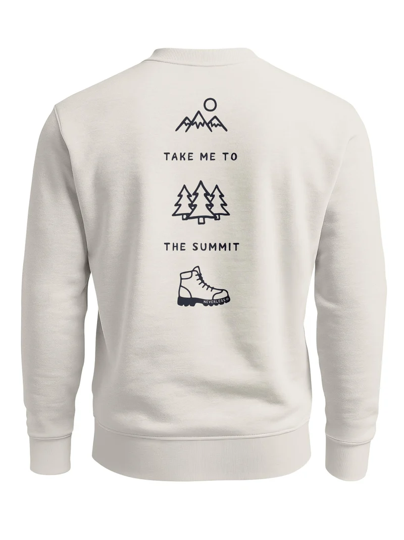 Herren Sweatshirt Summit Hiking Backprint Regular Fit