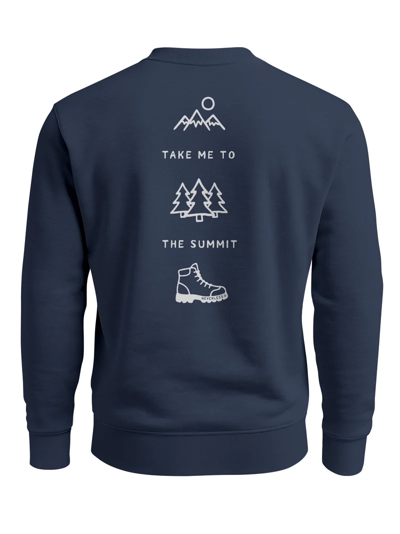 Herren Sweatshirt Summit Hiking Backprint Regular Fit