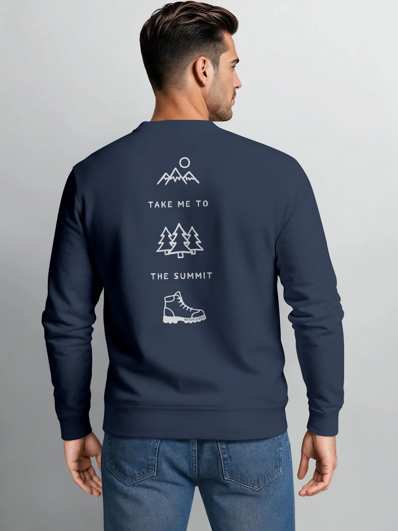 Herren Sweatshirt Summit Hiking Backprint Regular Fit